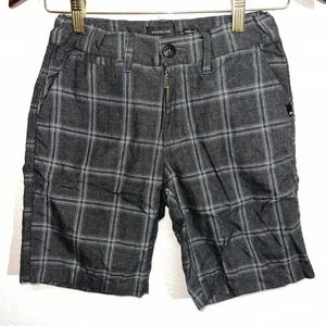 QuickSilver Boys Teen Plaid Grey Golf Shorts Size 12 Sports/ Outdoor/ Chino